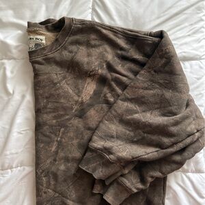 Dairy Boy Woodland Camo Crewneck